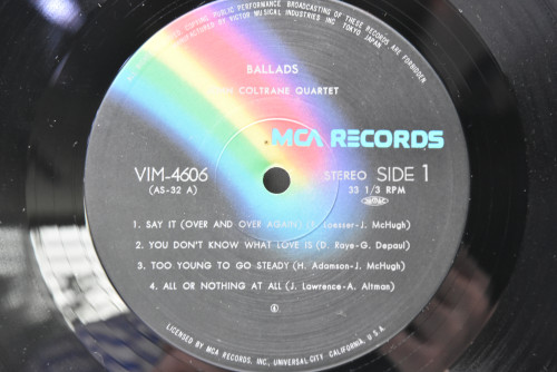 John Coltrane Quartet [존 콜트레인] - Ballads - 중고 수입 오리지널 아날로그 LP