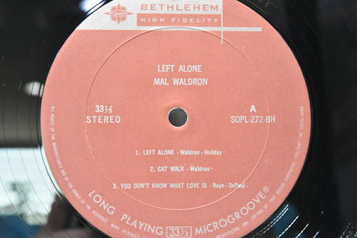 Mal Waldron [맬 왈드론] - Left Alone - Plays Moods Of Billie Holiday - 중고 수입 오리지널 아날로그 LP