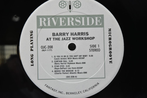 Barry Harris [베리 해리스] - (OJC) At The Jazz Workshop - 중고 수입 오리지널 아날로그 LP