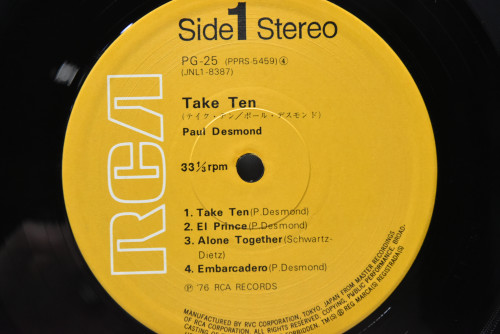 Paul Desmond [폴 데스몬드] - Take Ten - 중고 수입 오리지널 아날로그 LP