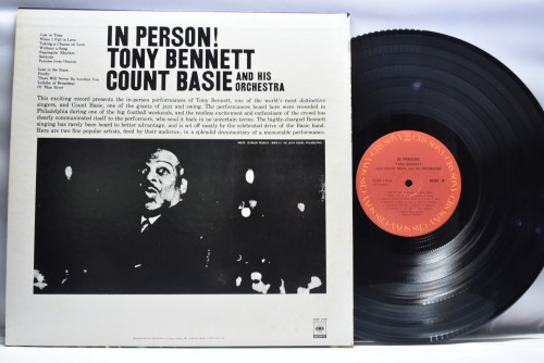 Tony Bennett With Count Basie And His Orchestra [토니 베넷, 카운트 베이시] - In Person! - 중고 수입 오리지널 아날로그 LP