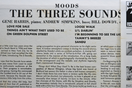The Three Sounds - Moods - 중고 수입 오리지널 아날로그 LP