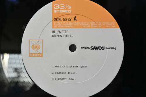 Curtis Fuller&#039;s Quintet [커티스 플러] - Blues Ette - 중고 수입 오리지널 아날로그 LP