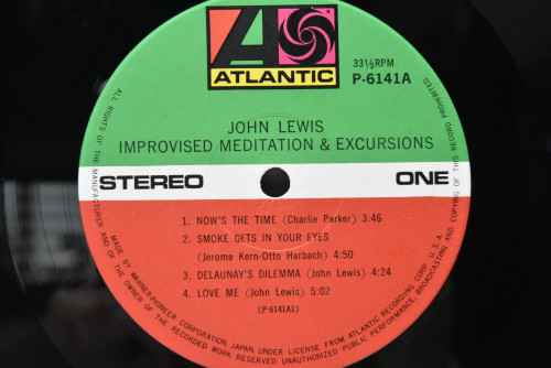 John Lewis [존 루이스] - Improvised Meditations &amp; Excursions - 중고 수입 오리지널 아날로그 LP
