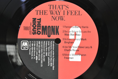 Various - That&#039;s The Way I Feel Now - A Tribute To Thelonious Monk - 중고 수입 오리지널 아날로그 LP