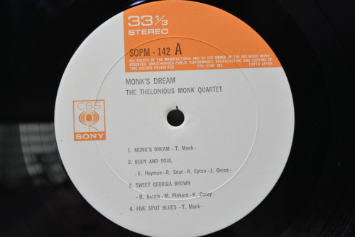 The Thelonious Monk Quartet [델로니어스 몽크] - Monk&#039;s Dream - 중고 수입 오리지널 아날로그 LP