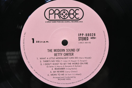 Betty Carter [베티 카터] - The Modern Sound Of Betty Carter - 중고 수입 오리지널 아날로그 LP