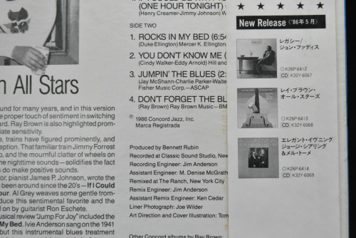The Ray Brown All Stars [레이 브라운] ‎- Don&#039;t Forget The Blues - 중고 수입 오리지널 아날로그 LP
