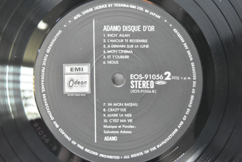 Adamo [아다모] ‎- Disque D&#039;Or - 중고 수입 오리지널 아날로그 LP