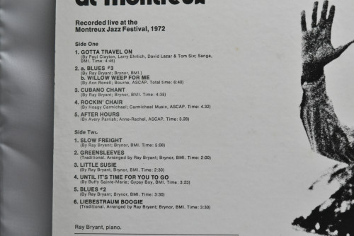 Ray Bryant [레이 브라이언트] ‎- Alone At Montreux - 중고 수입 오리지널 아날로그 LP