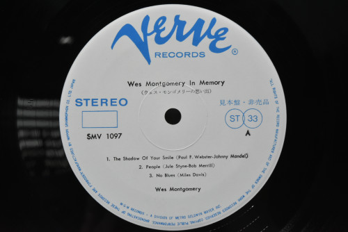Wes Montgomery [웨스 몽고메리] - Wes Montgomery In Memory (PROMO) - 중고 수입 오리지널 아날로그 LP
