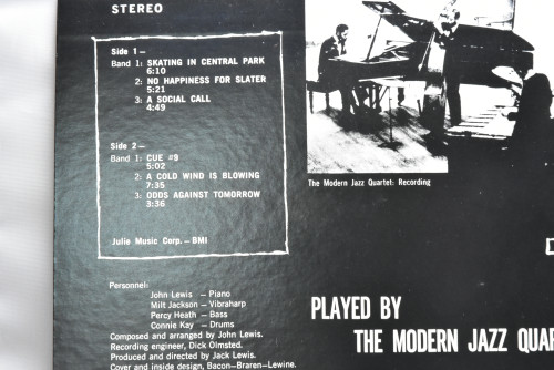 The Modern Jazz Quartet [모던 재즈 쿼텟] ‎- Music From &quot;Odds Against Tomorrow&quot; - 중고 수입 오리지널 아날로그 LP