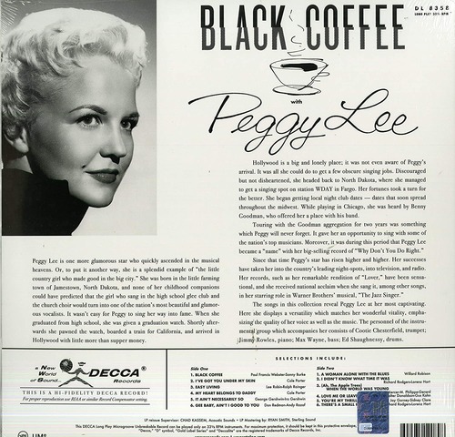 Peggy Lee - Black Coffee [180g / 게이트폴드 / QRP Pressings ]