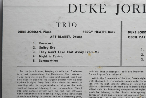 Duke Jordan [듀크 조단] - Duke Jordan - 중고 수입 오리지널 아날로그 LP