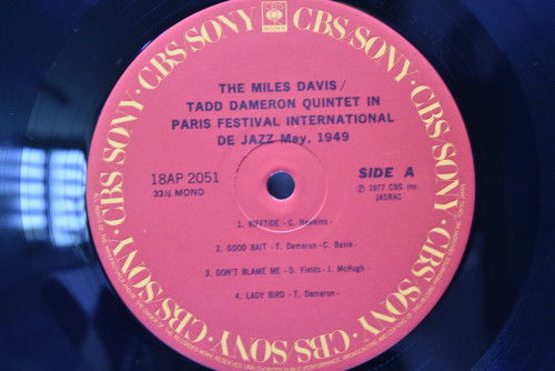 The Miles Davis / Tadd Dameron Quintet [마일스 데이비스, 태드 다메론] - In Paris Festival International De Jazz - May, 1949 - 중고 수입 오리지널 아날로그 LP