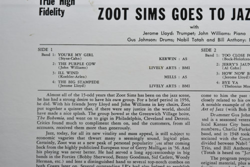 Zoot Sims [주트 심스] - Goes To Jazzville - 중고 수입 오리지널 아날로그 LP