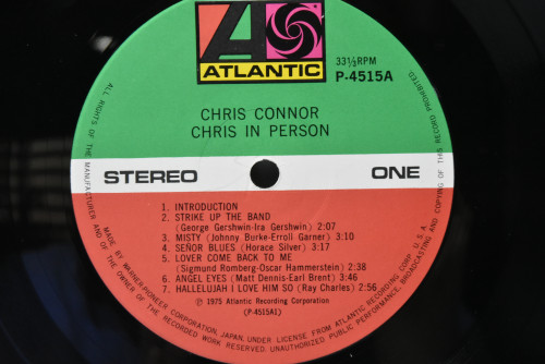 Chris Connor [크리스 코너] - Chris In Person - 중고 수입 오리지널 아날로그 LP