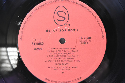 Leon Russell [리온 러셀] - Best Of Leon ㅡ 중고 수입 오리지널 아날로그 LP