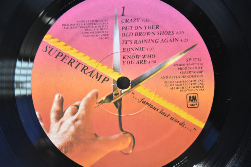 Supertramp [수퍼트램프] - &quot;...Famous Last Words...&quot; ㅡ 중고 수입 오리지널 아날로그 LP