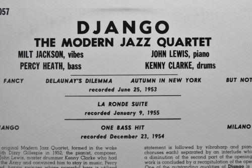 The Modern Jazz Quartet [모던 재즈 쿼텟]- Django (OJC) - 중고 수입 오리지널 아날로그 LP