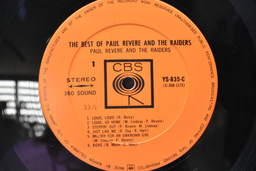 Paul Revere &amp; The Raiders - The Best Of Paul Revere &amp; The Raiders ㅡ 중고 수입 오리지널 아날로그 LP