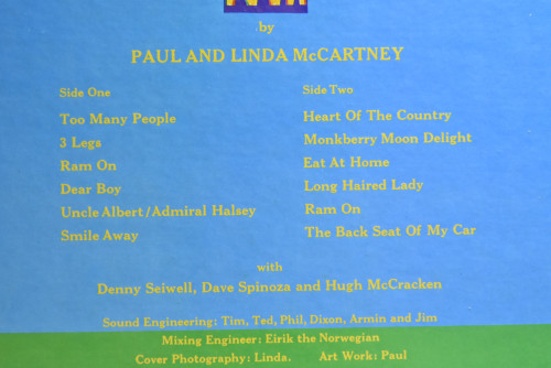 Paul And Linda McCartney [폴 매카트니, 린다 매카트니] - Ram ㅡ 중고 수입 오리지널 아날로그 LP
