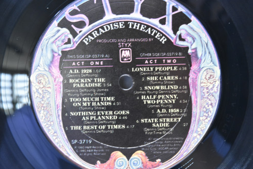 Styx [스틱스] - Paradise Theatre ㅡ 중고 수입 오리지널 아날로그 LP