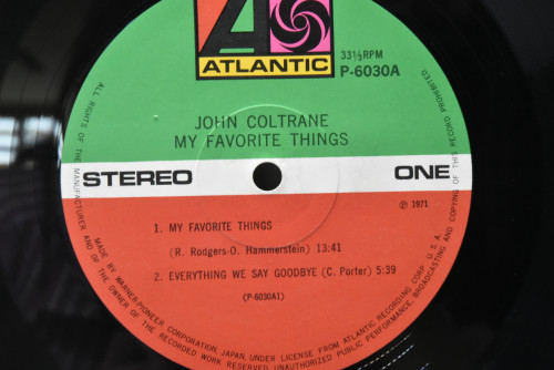 John Coltrane [존 콜트레인] ‎- My Favorite Things - 중고 수입 오리지널 아날로그 LP