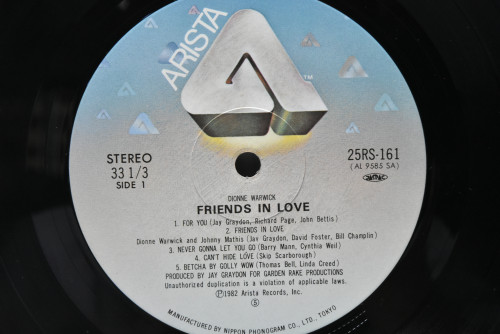 Dionne Warwick [디온 워윅] - Friends In Love ㅡ 중고 수입 오리지널 아날로그 LP
