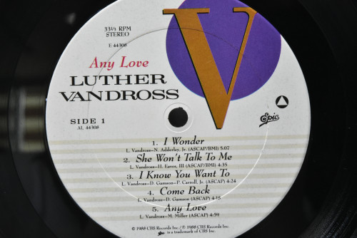 Luther Vandross [루더 밴드로스] - Any Love ㅡ 중고 수입 오리지널 아날로그 LP