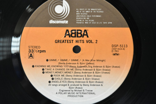 ABBA [아바] - Greatest Hits Vol. 2 - 중고 수입 오리지널 아날로그 LP