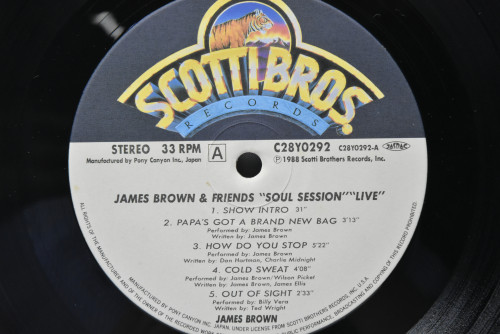 James Brown [제임스 브라운] - James Brown &amp; Friends Soul Session Live ㅡ 중고 수입 오리지널 아날로그 LP