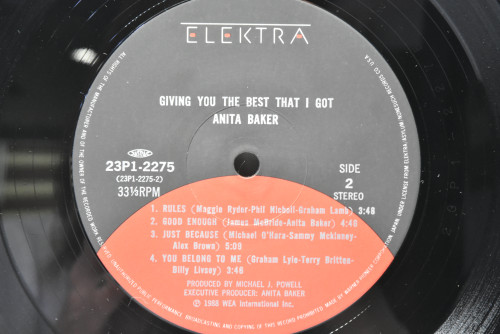 Anita Baker [아니타 베이커] - Giving You The Best That I Got ㅡ 중고 수입 오리지널 아날로그 LP