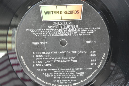 Spyder Turner - Only Love ㅡ 중고 수입 오리지널 아날로그 LP