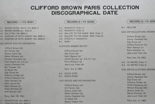 Clifford Brown [클리포드 브라운] ‎- The Complete Paris Collection (3LP BOX) - 중고 수입 오리지널 아날로그 LP
