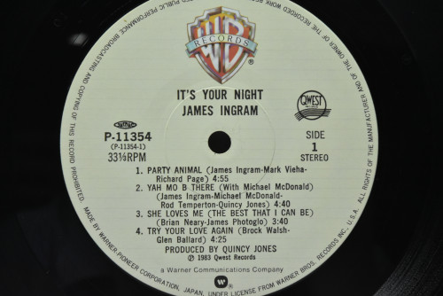 James Ingram [제임스 잉그램] - It&#039;s Your Night ㅡ 중고 수입 오리지널 아날로그 LP