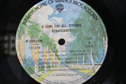 Renaissance [르네상스] - A Song For All Seasons ㅡ 중고 수입 오리지널 아날로그 LP