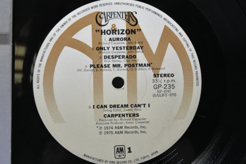 Carpenters [카펜터스] ‎- Horizon - 중고 수입 오리지널 아날로그 LP
