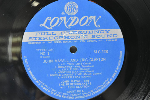 John Mayall With Eric Clapton [존 메이올, 에릭 클랩튼] - Blues Breakers ㅡ 중고 수입 오리지널 아날로그 LP