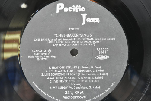 Chet Baker [쳇 베이커] ‎- Chet Baker Sings - 중고 수입 오리지널 아날로그 LP