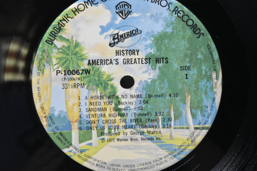 America [아메리카] - History America&#039;s Greatest Hits ㅡ 중고 수입 오리지널 아날로그 LP
