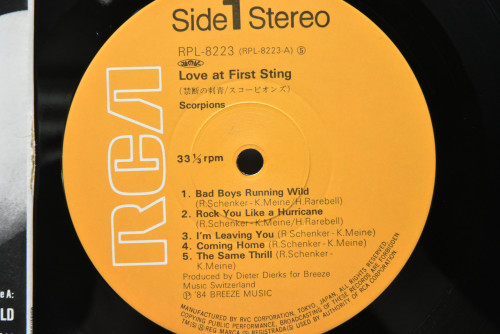 Scorpions [스콜피온스] - Love At First Sting ㅡ 중고 수입 오리지널 아날로그 LP