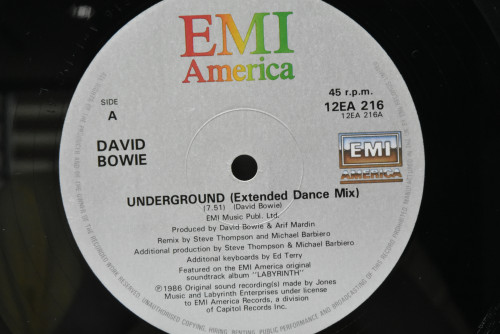 David Bowie [데이비드 보위] - Underground (Extended Dance Mix) ㅡ 중고 수입 오리지널 아날로그 LP