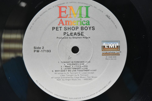 Pet Shop Boys [펫 샵 보이즈] - Please ㅡ 중고 수입 오리지널 아날로그 LP