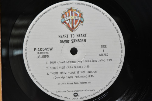 Davis Sanborn [데이비드 샌본] ‎- Heart To Heart - 중고 수입 오리지널 아날로그 LP