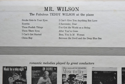 Teddy Wilson [테디 윌슨] ‎- Mr. Wilson - 중고 수입 오리지널 아날로그 LP