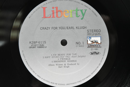 Earl Klugh [얼 클루] ‎- Crazy For You - 중고 수입 오리지널 아날로그 LP