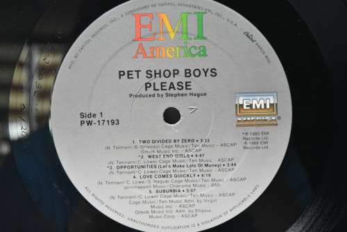 Pet Shop Boys [펫 샵 보이즈] - Please ㅡ 중고 수입 오리지널 아날로그 LP