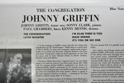 Johnny Griffin [조니 그리핀] ‎- The Congregation (NO OPEN) - 중고 수입 오리지널 아날로그 LP