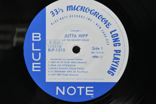 Jutta Hipp [유타 힙] ‎- At The Hickory House Volume 1 (PROMO) - 중고 수입 오리지널 아날로그 LP